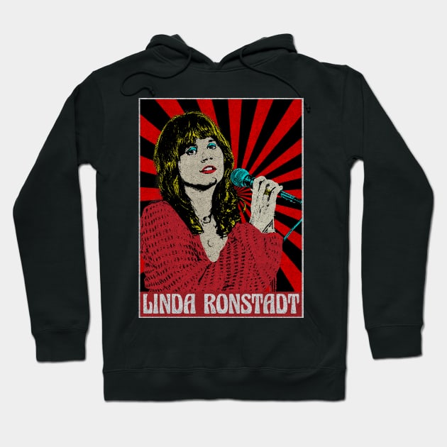 Linda Ronstadt 80s Pop Art Fan Art Hoodie by Motor Lipat